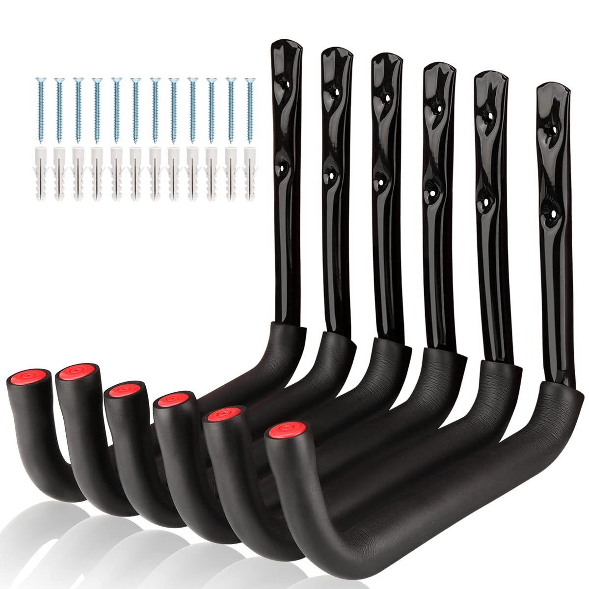 6 Pack Heavy Duty Garage Storage Hooks 9.8IN Wall Mount Utility Hangers