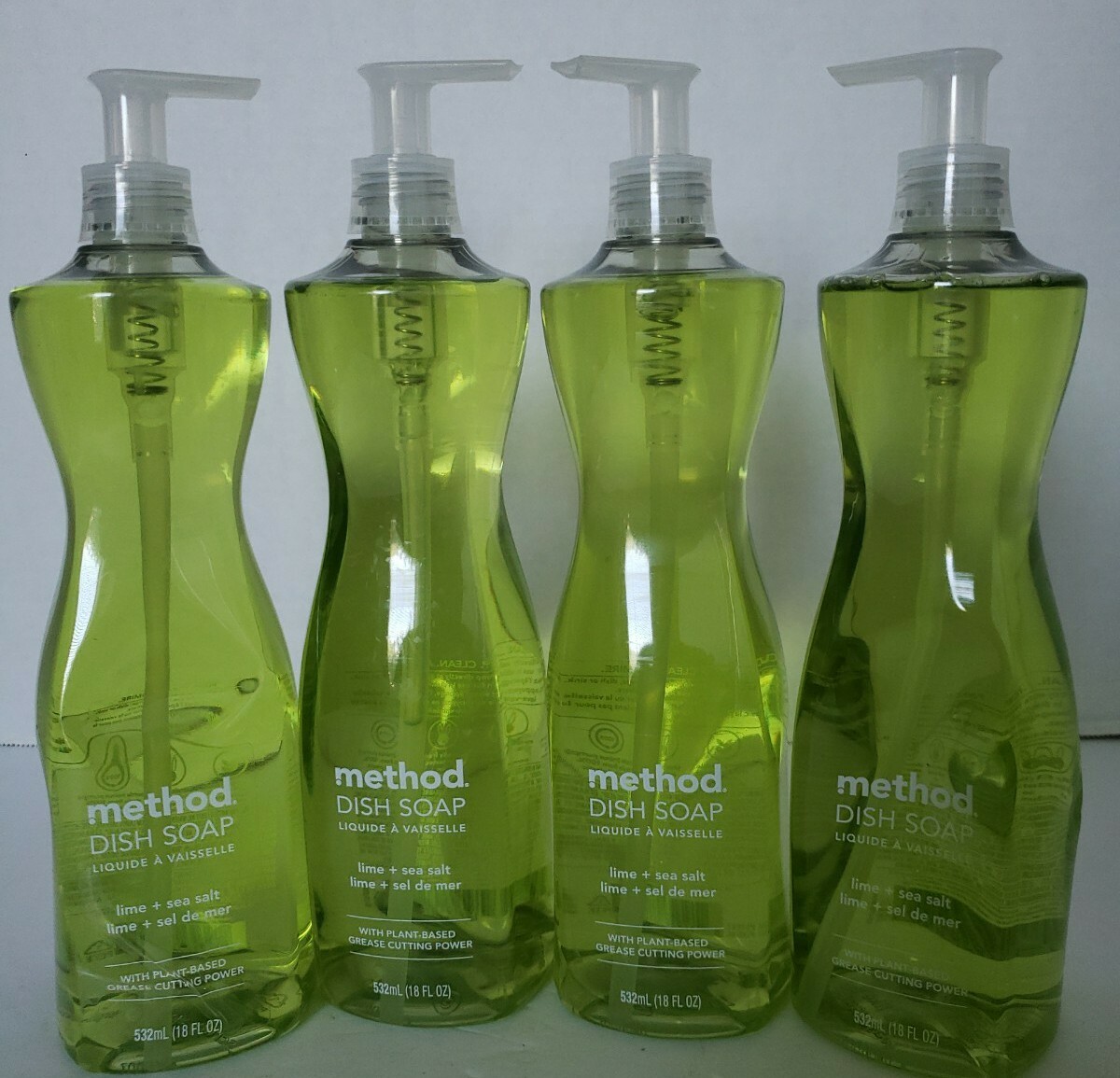 Method All Surface Cleaner, Lime & Sea Salt, 18 oz Bottle, LOT OF 4 (dented)