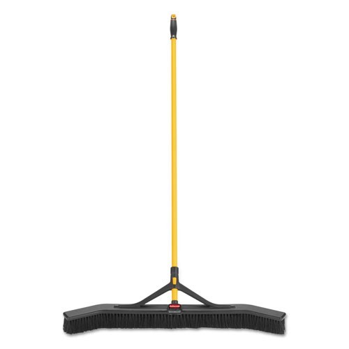 Rubbermaid Commercial Maximizer Push Broom, Poly Bristles, 36×58.13″, Steel