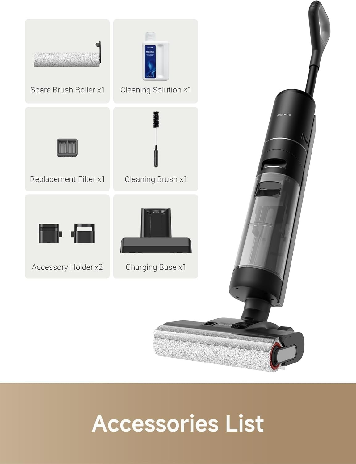 DREAME H12 PRO Vacuum Mop, Wet Dry Vacuum Cleaner for Hard Floor, Vacuum and Mop