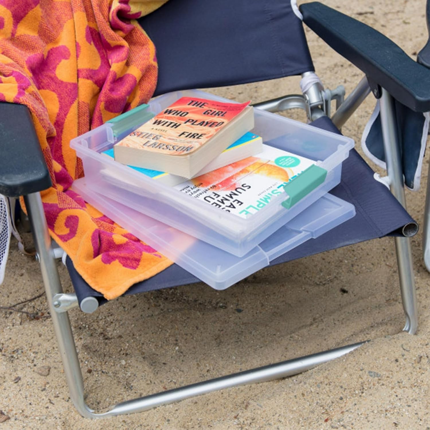 Effortless Storage Solutions: 6-Pack Large Stackable Bins with Latching Lids