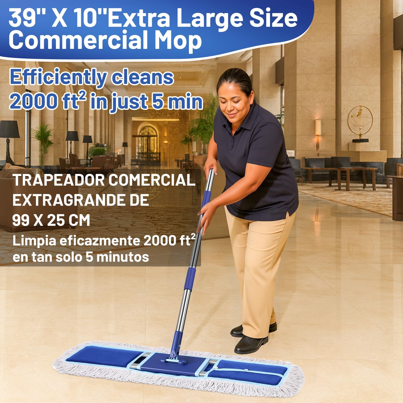36″ Commercial Dust Mop: Dry Dust Broom for Hardwood Floors Cleaning – 2 Mop …