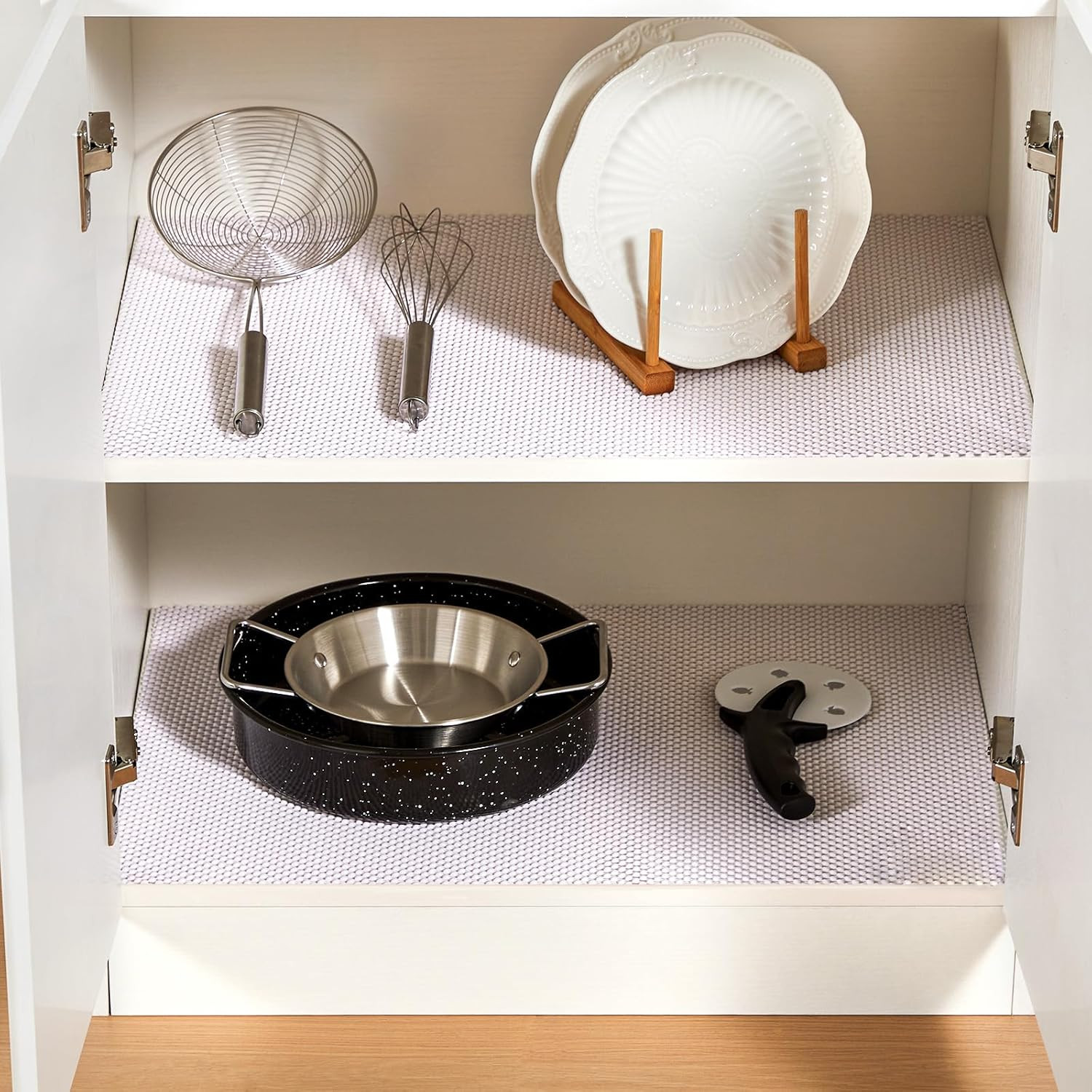 Shelf Liner for Kitchen Cabinet, Drawer Liners Non Slip Non Adhesive Thick Mat,