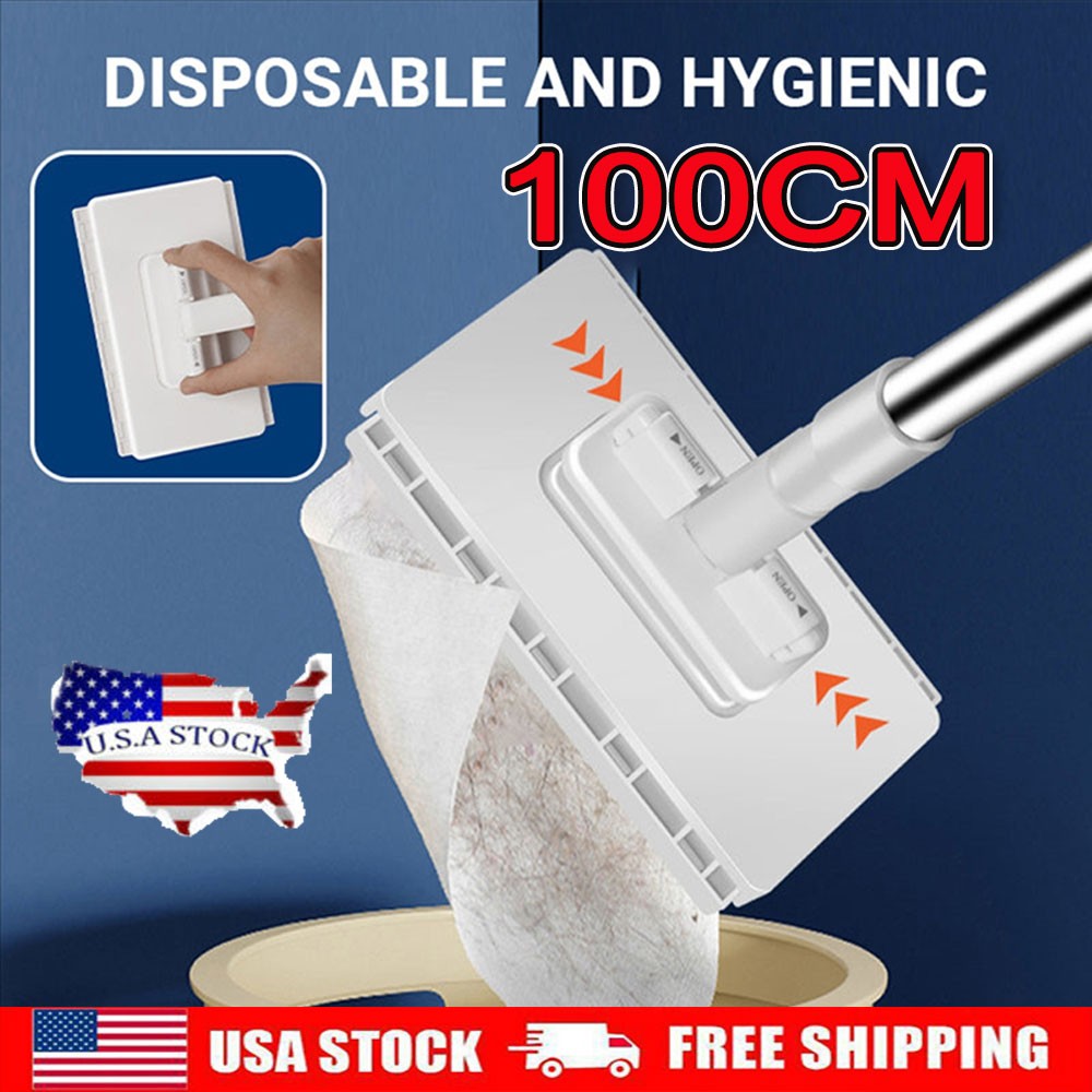 Snap Grip Mini Mop, No-Touch Disposable Lazy Mop, Easy Mopping Flat Dust Mop US