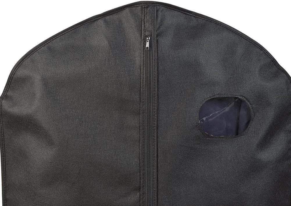 Pack of 3, 41 Inches Black Hanging Breathable Suit Garment Bags for Mens Clos…