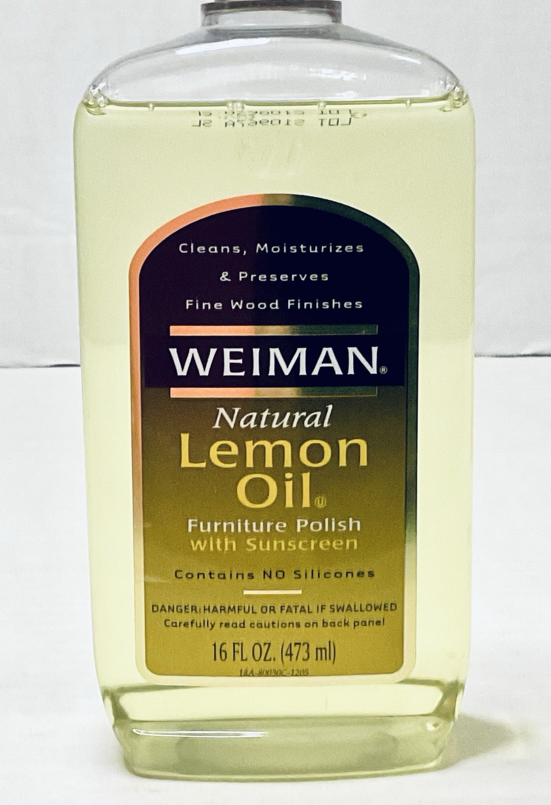 WEIMAN NATURAL LEMON OIL FURNITURE POLISH WITH SUNSCREEN 16 FL OZ