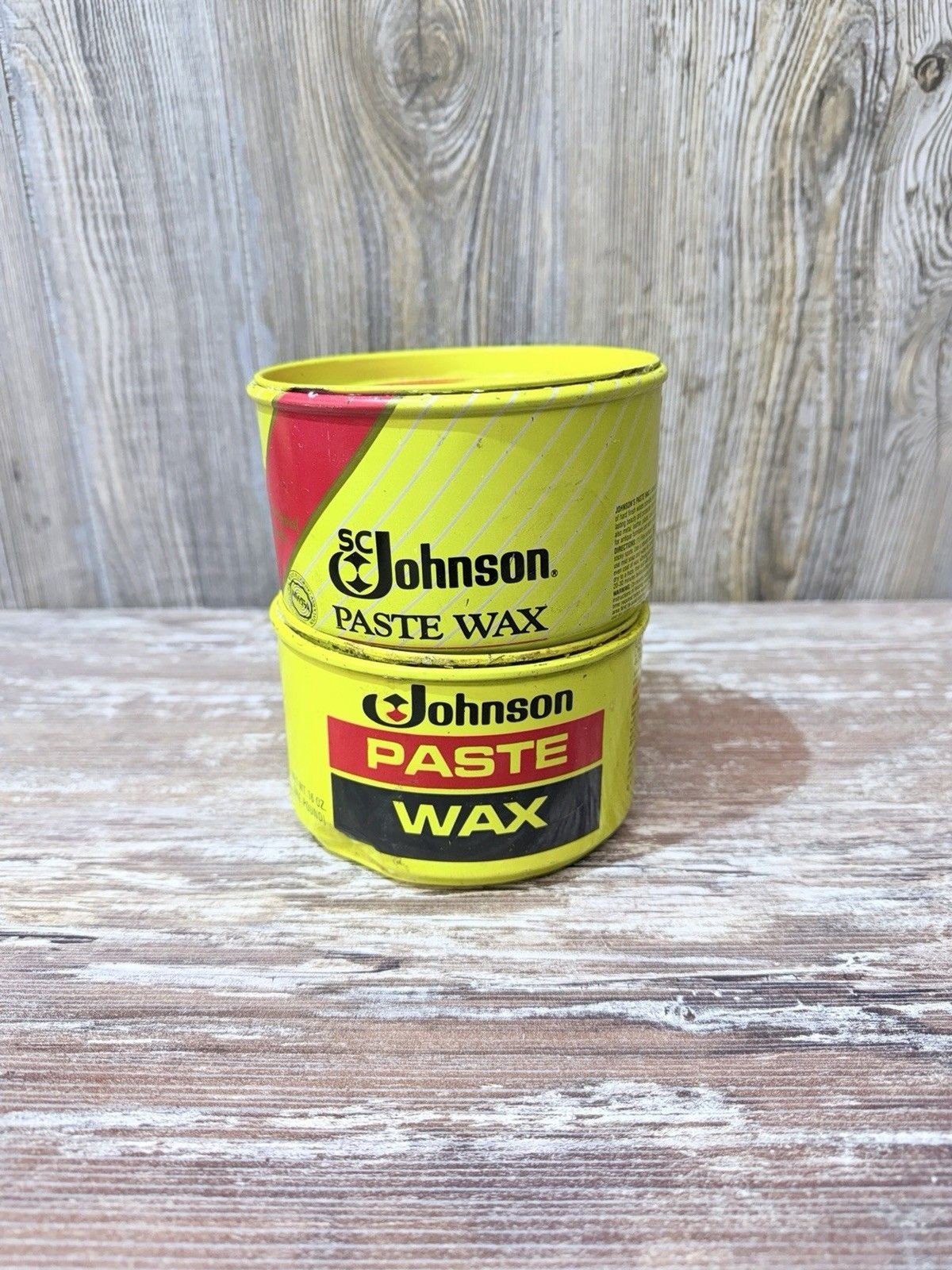 2 SC Johnson Paste Wax The Original Formula, 16 oz (1 lb) Discontinued 90% Full