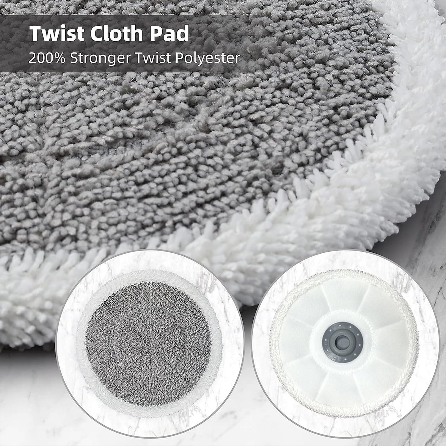 Rotating mop replacement pads, 12-pack.