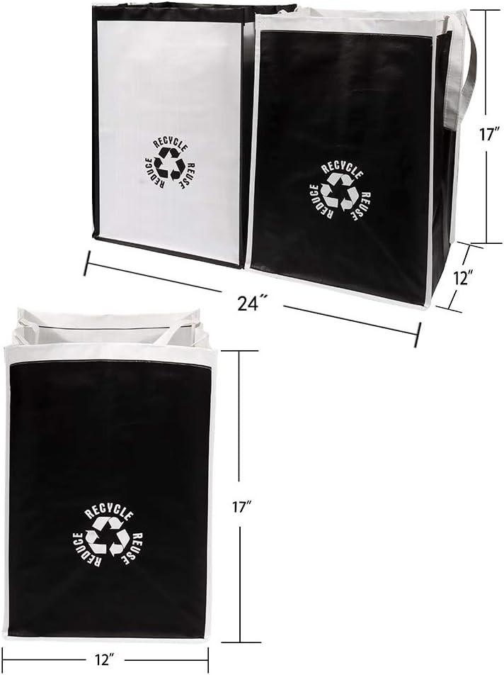 2 Water-Resistant Recycling Bins for Kitchen and Home – Stylish Waste Management