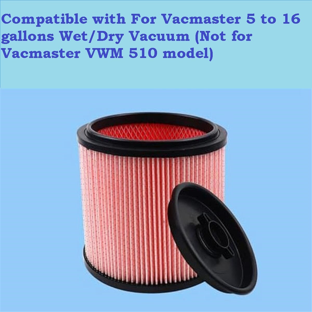 High-Efficiency HEPA Cartridge Filter for Wet/Dry Vacuums