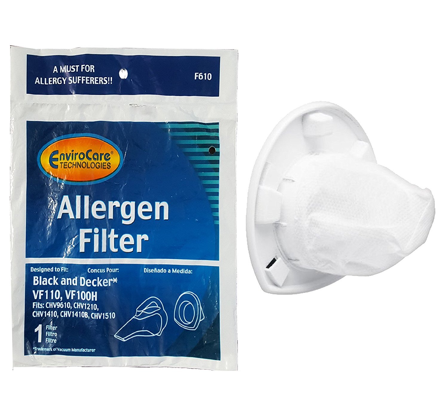 Fits For Black and Decker F610 VF110, VF110H Vacuum Dust Buster Filter