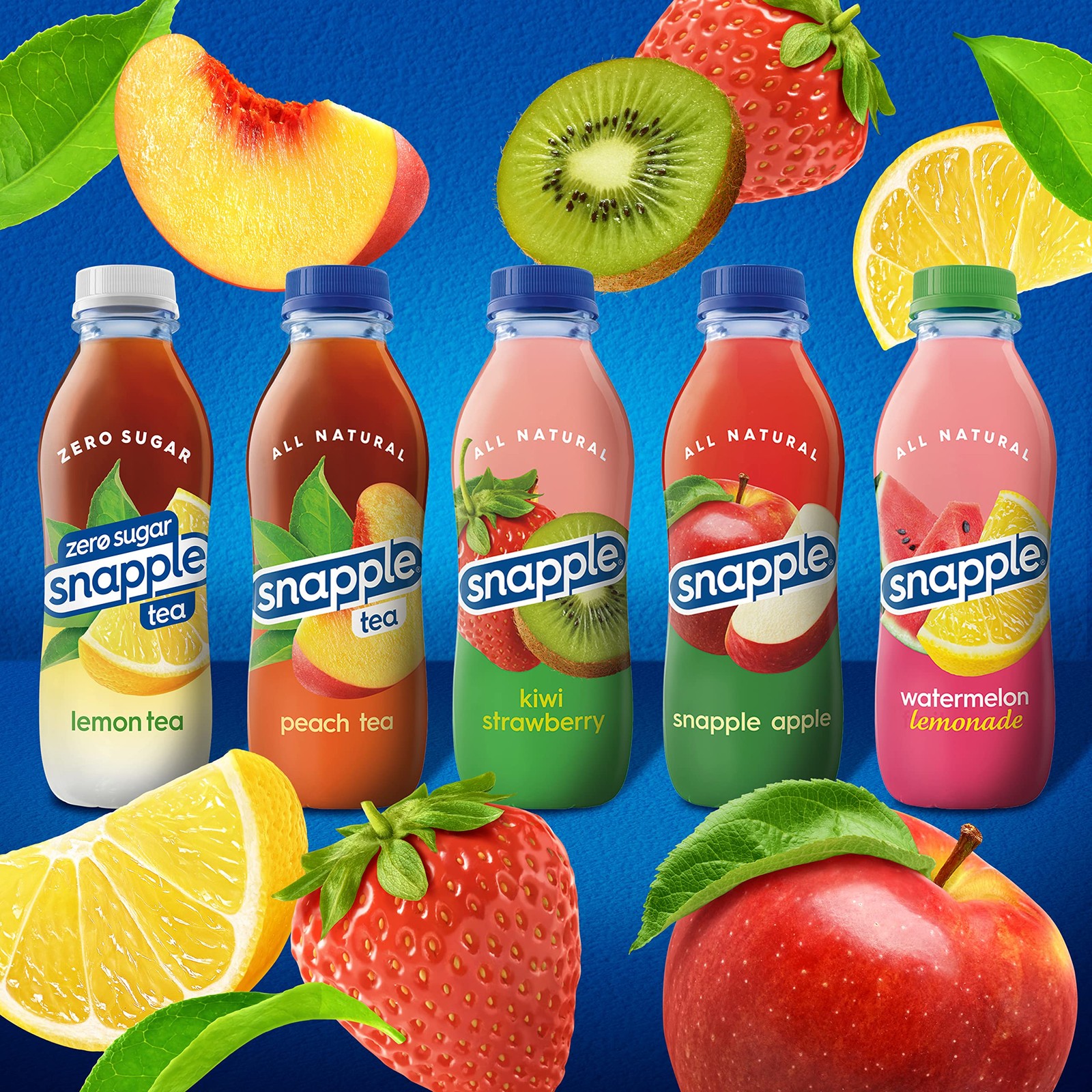 Snapple Zero Sugar Half ‘n Tea, 16 fl oz recycled 16 Fl Oz (Pack of 12)