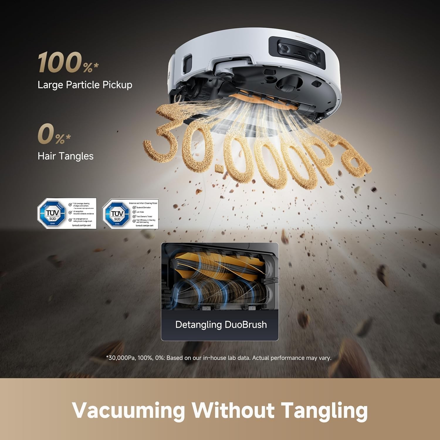 DREAME Aqua10 Ultra Roller Robot Vacuum 30,000Pa Suction｜Certified Refurbished