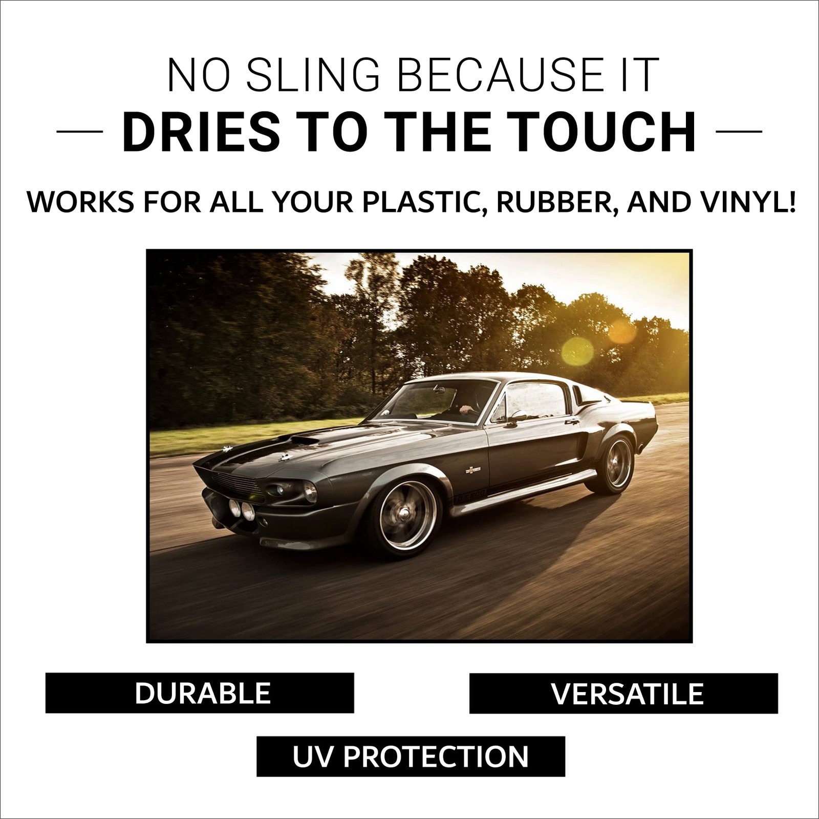 CAR GUYS Tire Shine – Easy to Use Tire Dressing with Applicator Pad – Dry to The