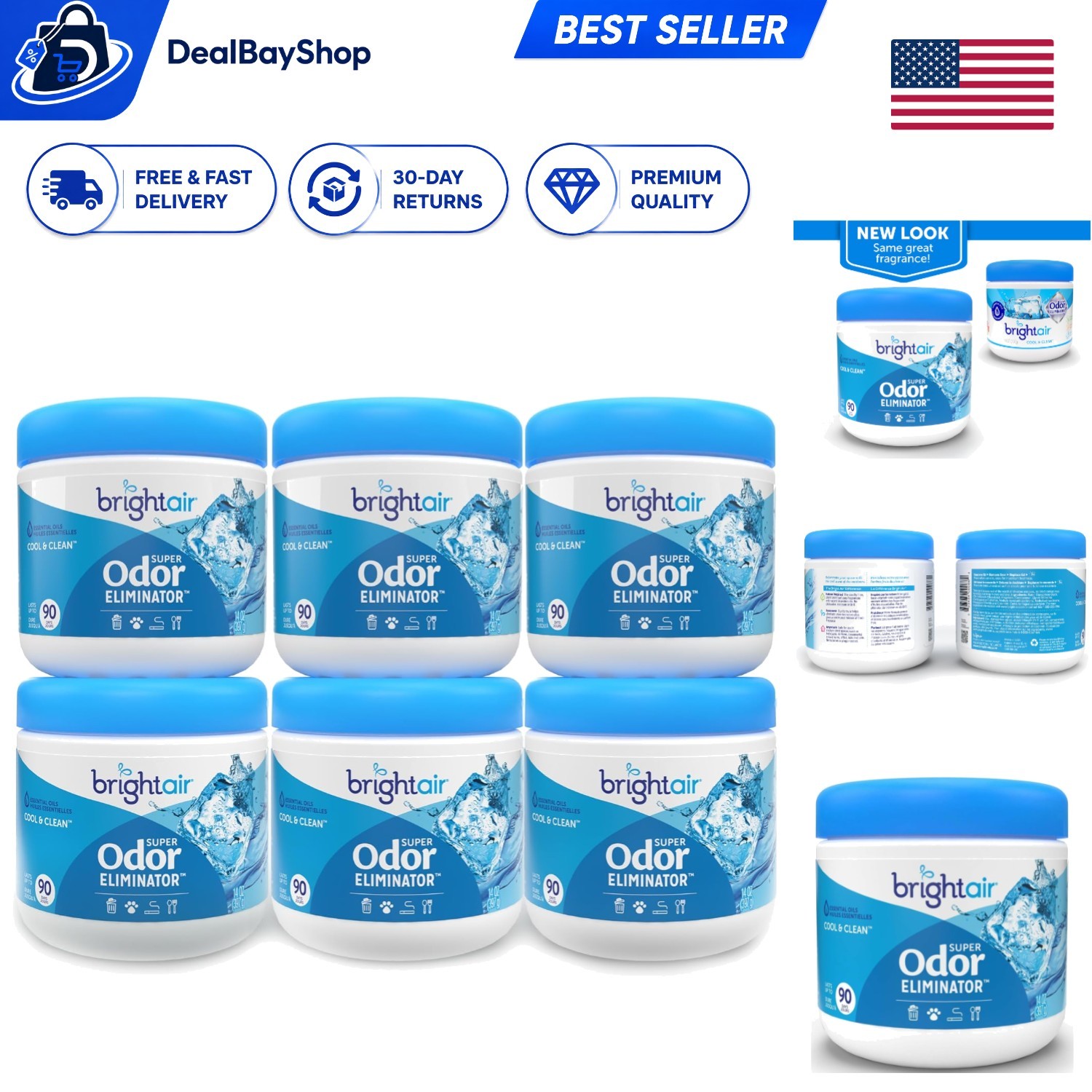 Super Odor Eliminator 14 oz – 6 Pack, Cool & Clean Scent for Lasting Freshness