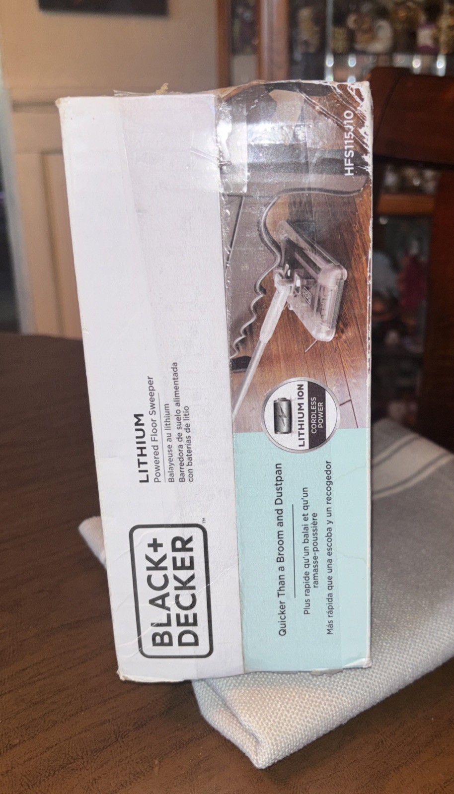BLACK+DECKER Carpet Sweeper 50 Minute Lithium Floor Sweeper, Multi-Surface New