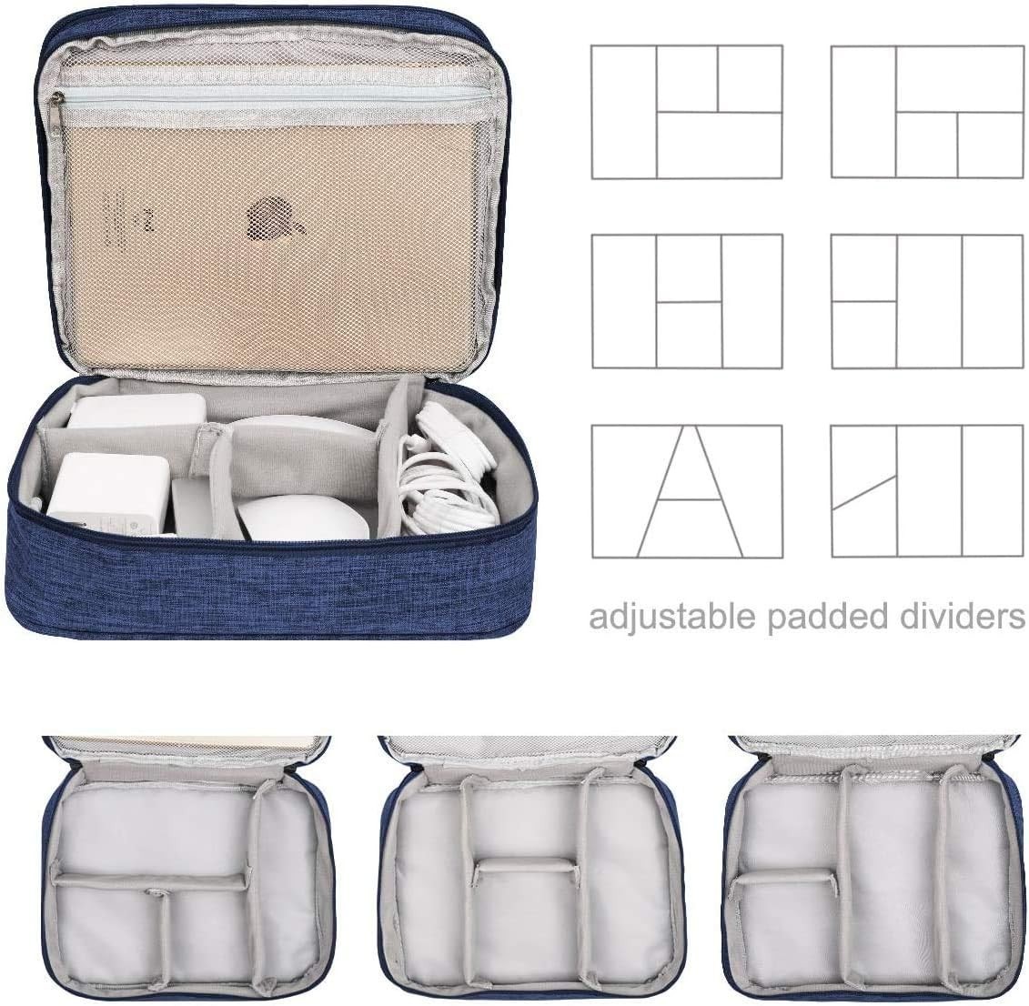 Electronics Organizer Travel Cable Organizer Bag Waterproof Accessories Case