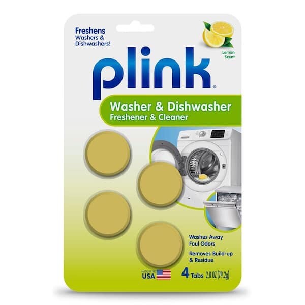 Compac Home PLINK Washer & Dishwasher Freshener & Cleaner ~ 4 Pack LEMON SCENT