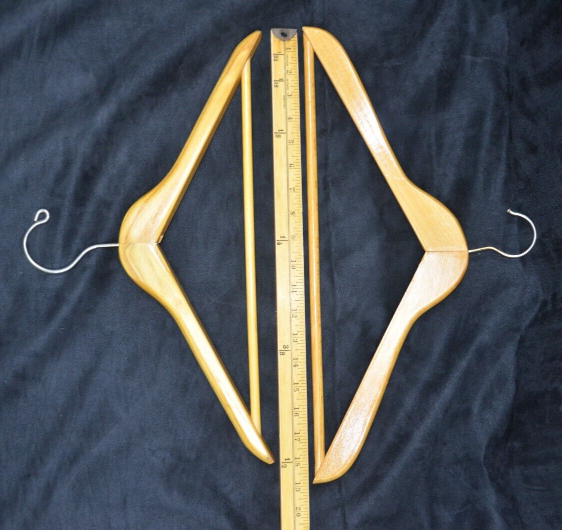 7 Vintage Wooden Suit Shirt Coat Hangers – Maas & unbranded
