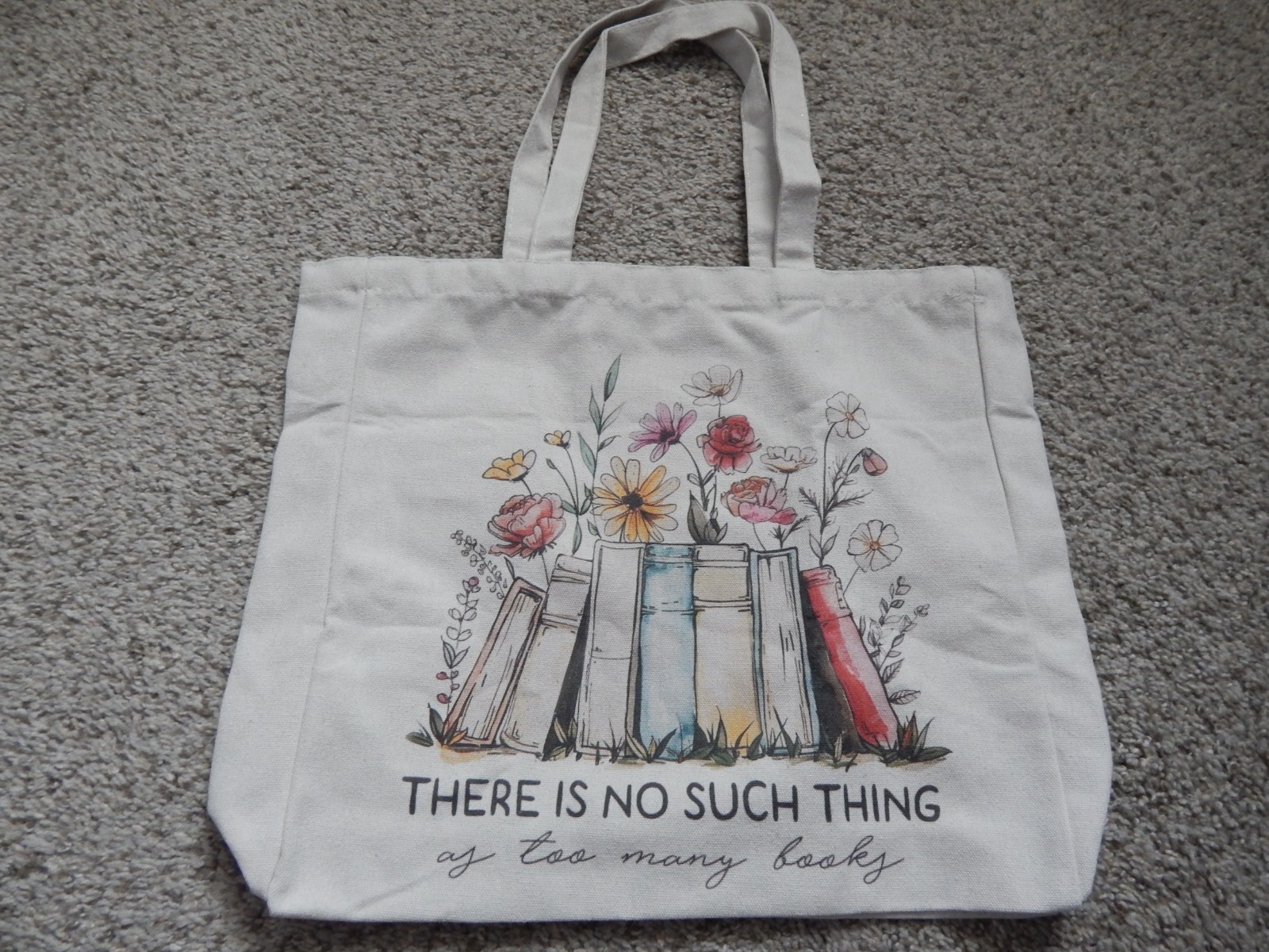 There Is No Such Thing Too Many Books Reusable Eco Friendly Shopping Tote Bag