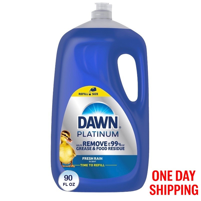 Dawn Platinum Dishwashing Liquid Dish Soap, Fresh Rain 90 fl. oz.