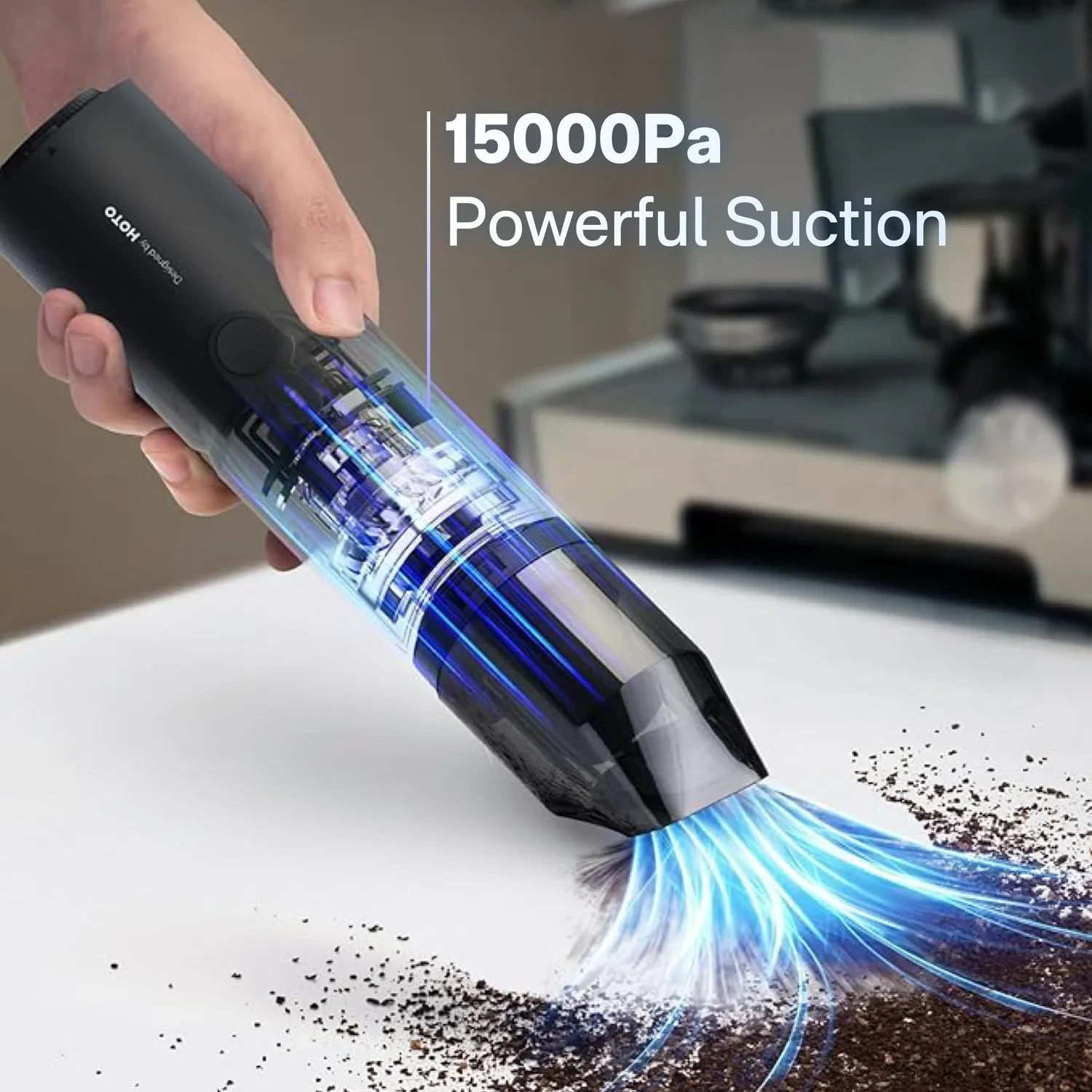 HOTO Cordless Compressed Air Duster Vacuum 4-in-1 15000Pa Rechargeable Cleaner