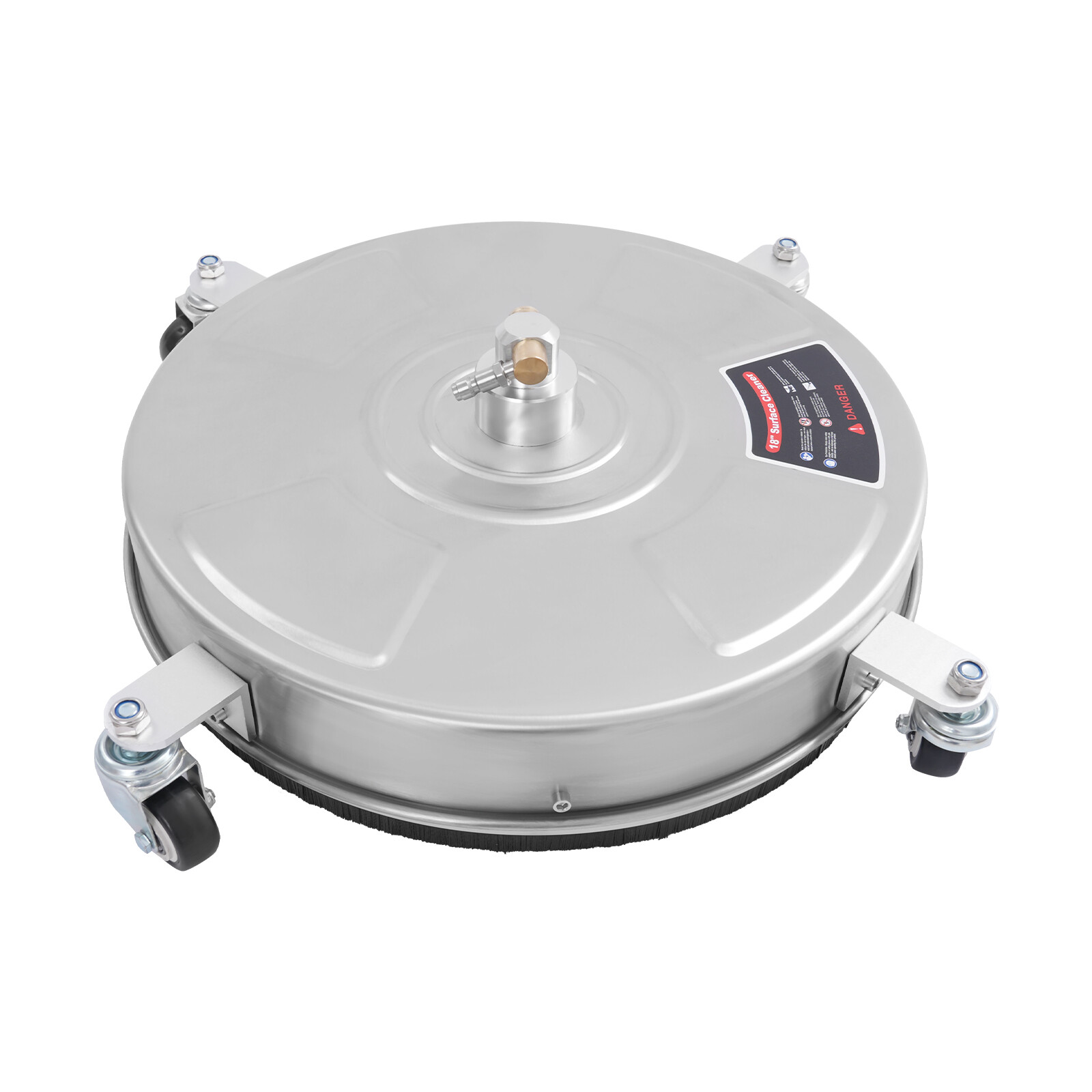 Modern 18-inch Surface Cleaner Stainless Steel Surface Cleaner with 4 Wheels NEW