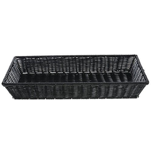 G.E.T. Rectangular Black Polypropylene Washable Basket – 20 3/4″L x 13″W x 3