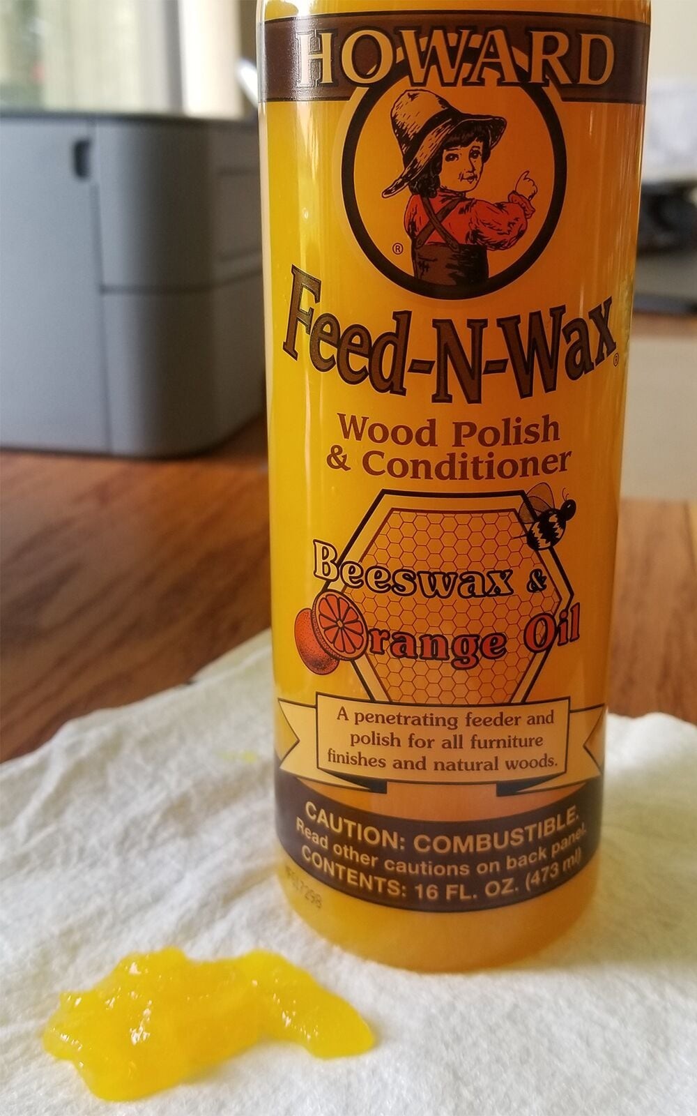 Howard Feed-N-Wax Oil-based Wood polish and conditioner ( 1-pint )