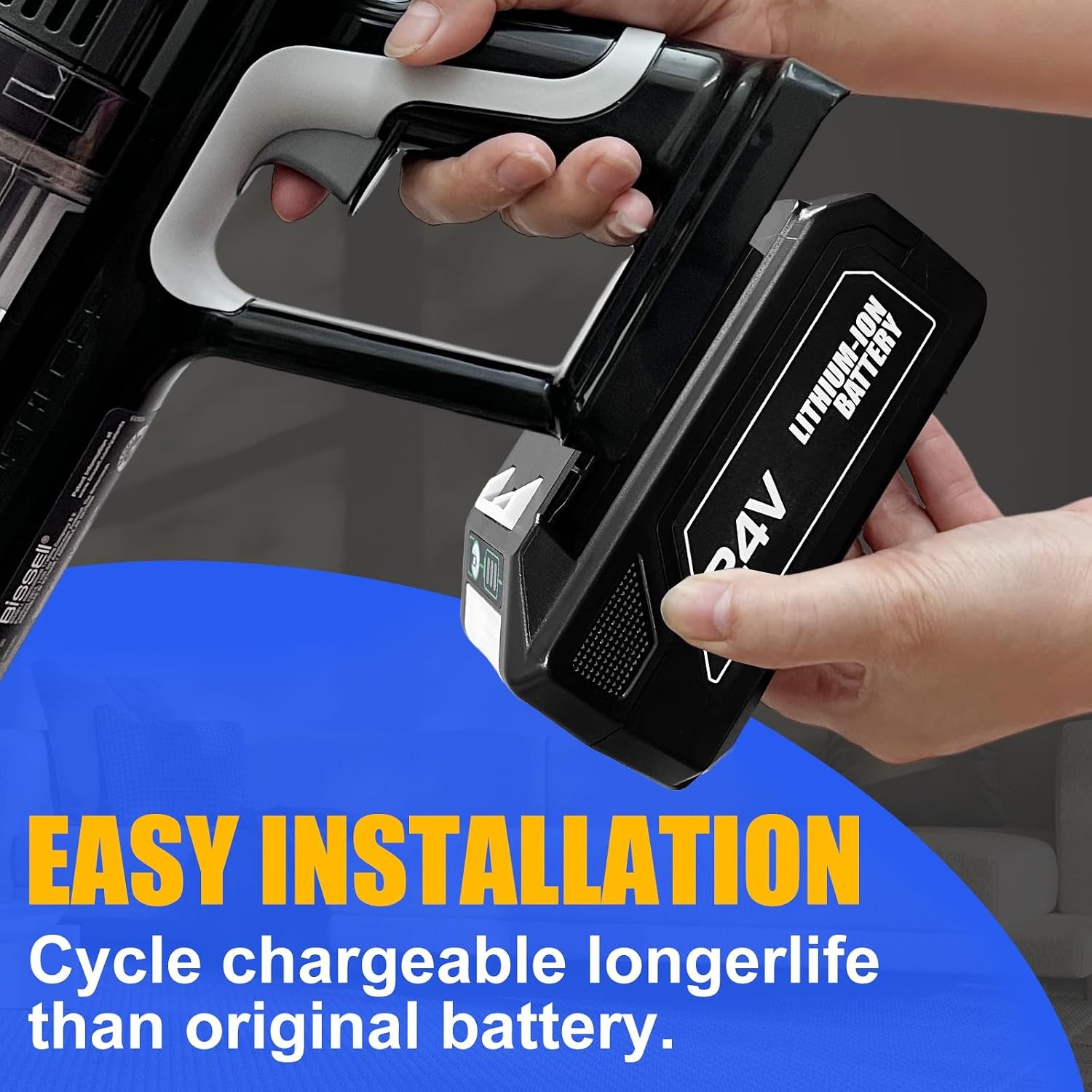6000mAh Battery for Bissell Cleanview XR Series Cordless Vacuum Cleaner
