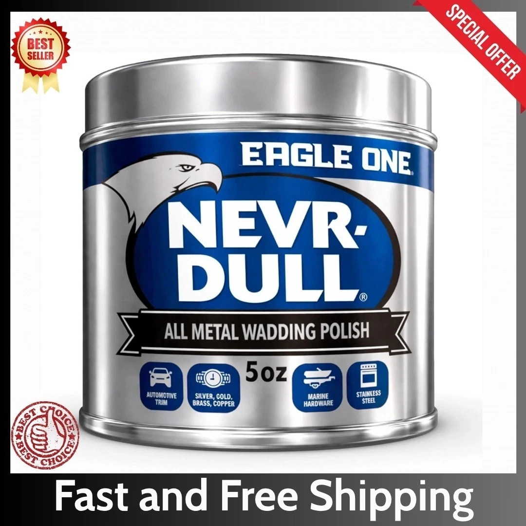 Eagle One Nevr Dull Wadding Polish 5 oz Metal Chrome Cleaner Car Brass Copper