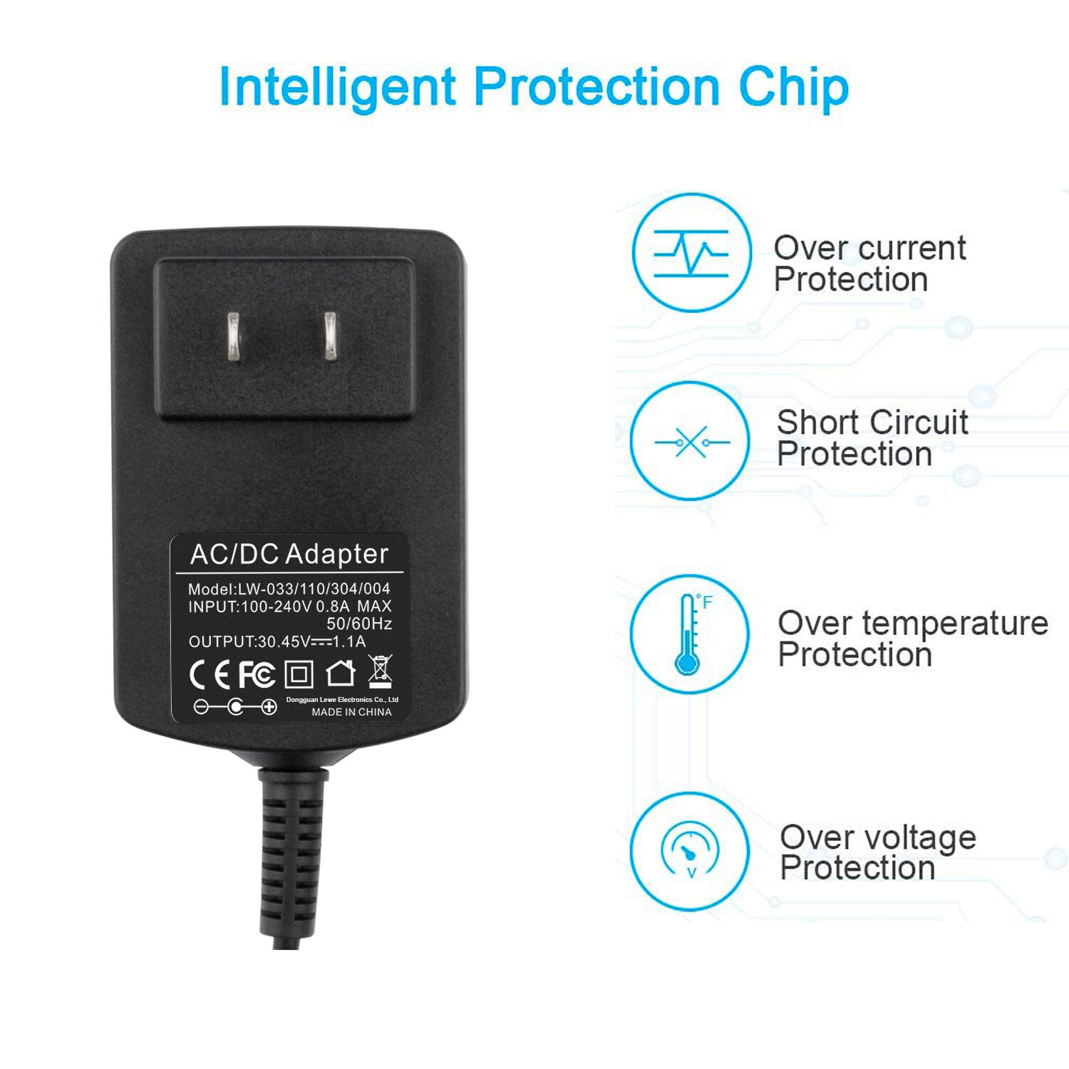 30.45V 1.1A AC Adapter Charger For Dyson Cyclone V10 V11 SV12 Power Supply Cord