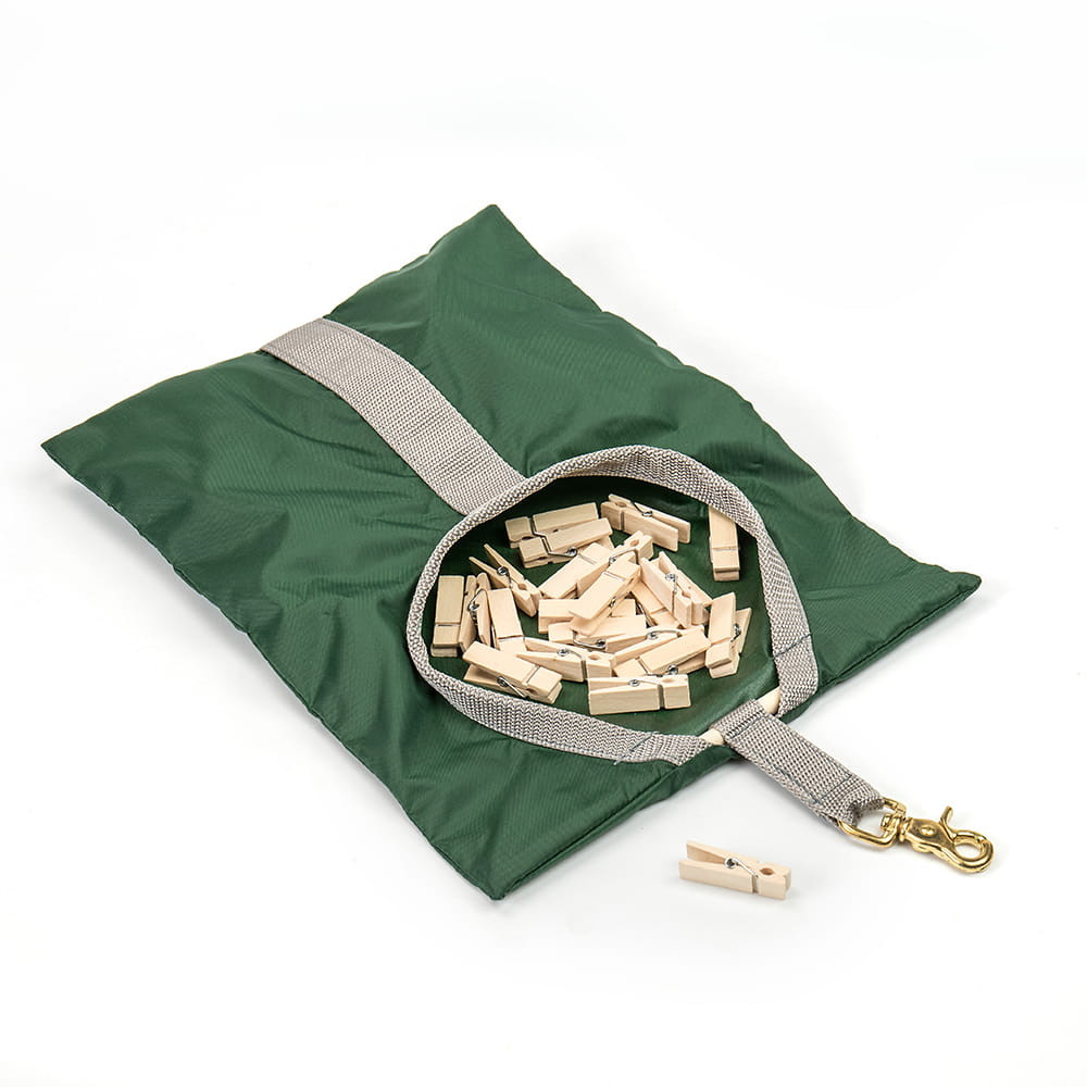 Amish-Made Clothespin Laundry Bag Heavy-Duty and Waterproof 15″ x 11.5″ Green