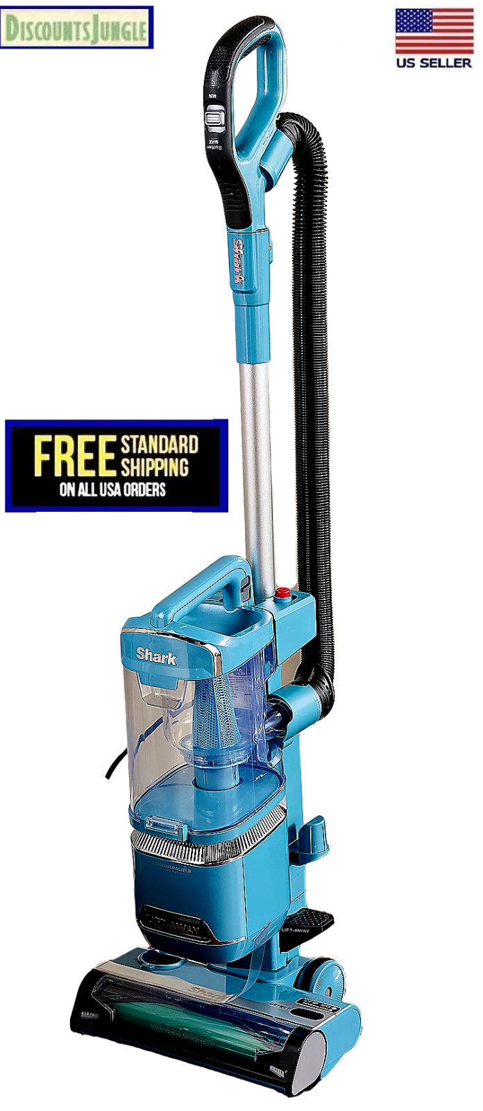 Shark Detect Lift-Away Upright Vacuum Pet-pro PowerFins Self-Cleaning Brushroll