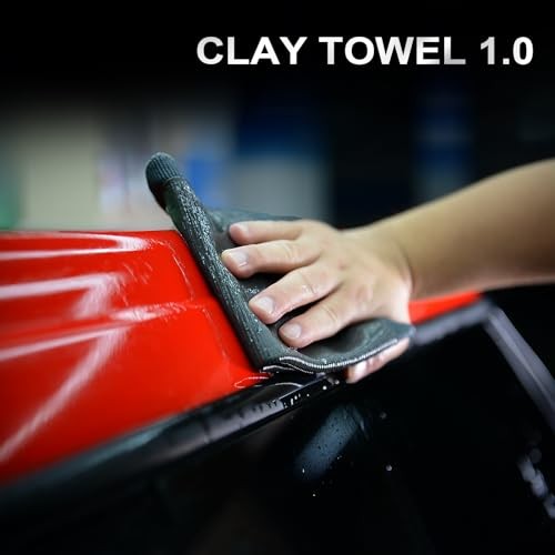 1.0 Clay Towel for Auto Detailing – 1Pcs 12″ Synthetic Clay Bar Towel, Paint