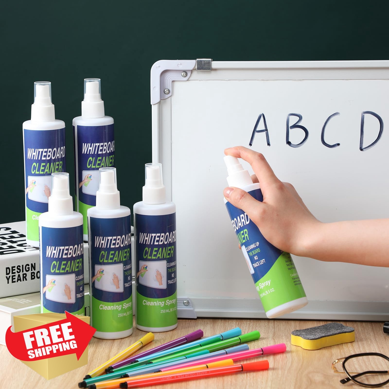 Swiffen 12 Pack Whiteboard Cleaner Spray Bottle 8.5oz Dry Erase Board Surface…
