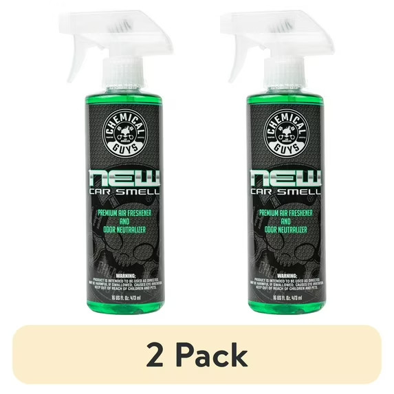 Chemical Guys New Car Smell Scent Air Freshener & Odour Eliminator 16oz (2 Pack)