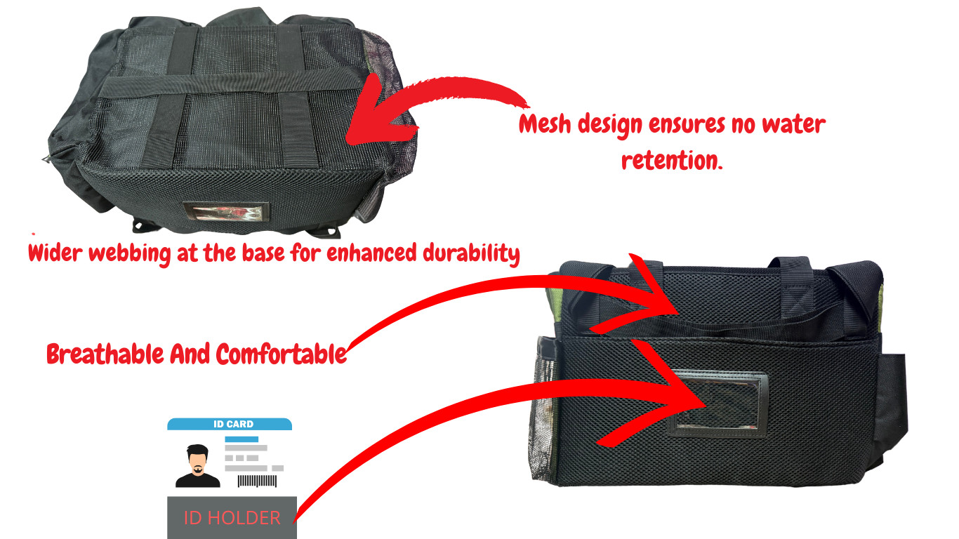 Heavy-Duty Caddy Bag wid Free spray bottle & Towls,Shoulder strap,waist belt.Red