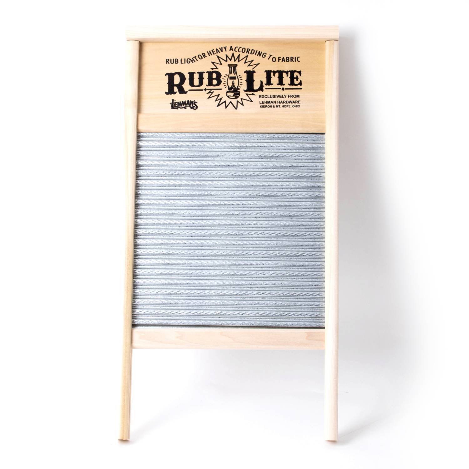 Lehman’s Galvanized Steel Manual Washboard, Rub-Lite, Spiral Crimp