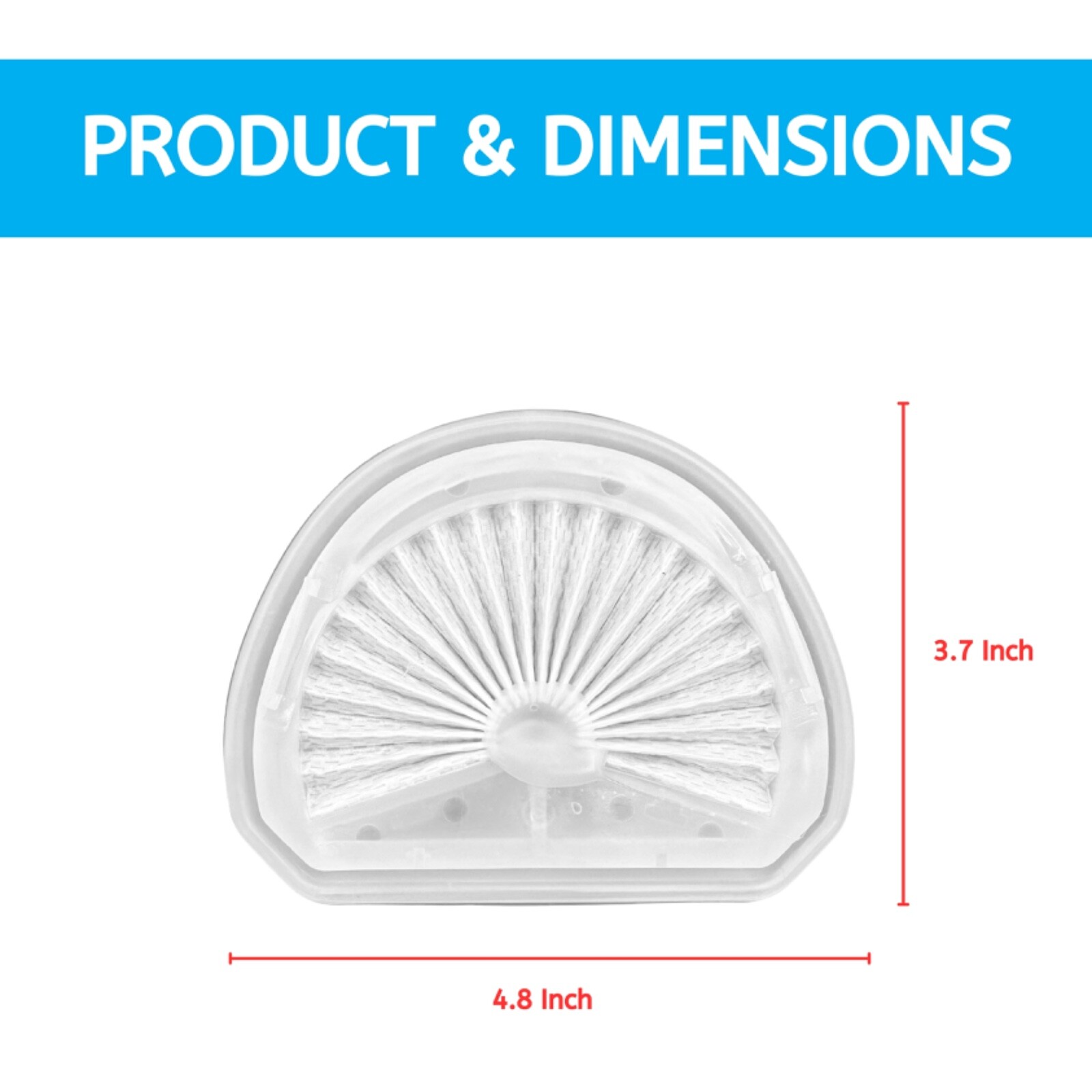 Nispira VLPF10 Replacement Vacuum Filters For Black&Decker Hand Vacuums, 3 PK