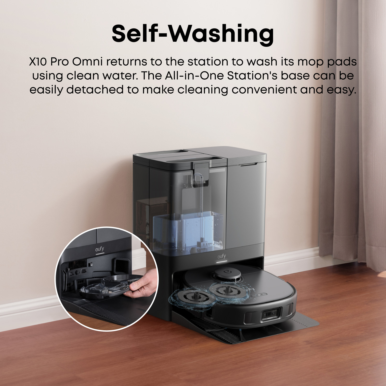 eufy X10 Pro Omni Robot Vacuum Dual Mops Wash&Dry 8000Pa Self Emptying|Refurbish