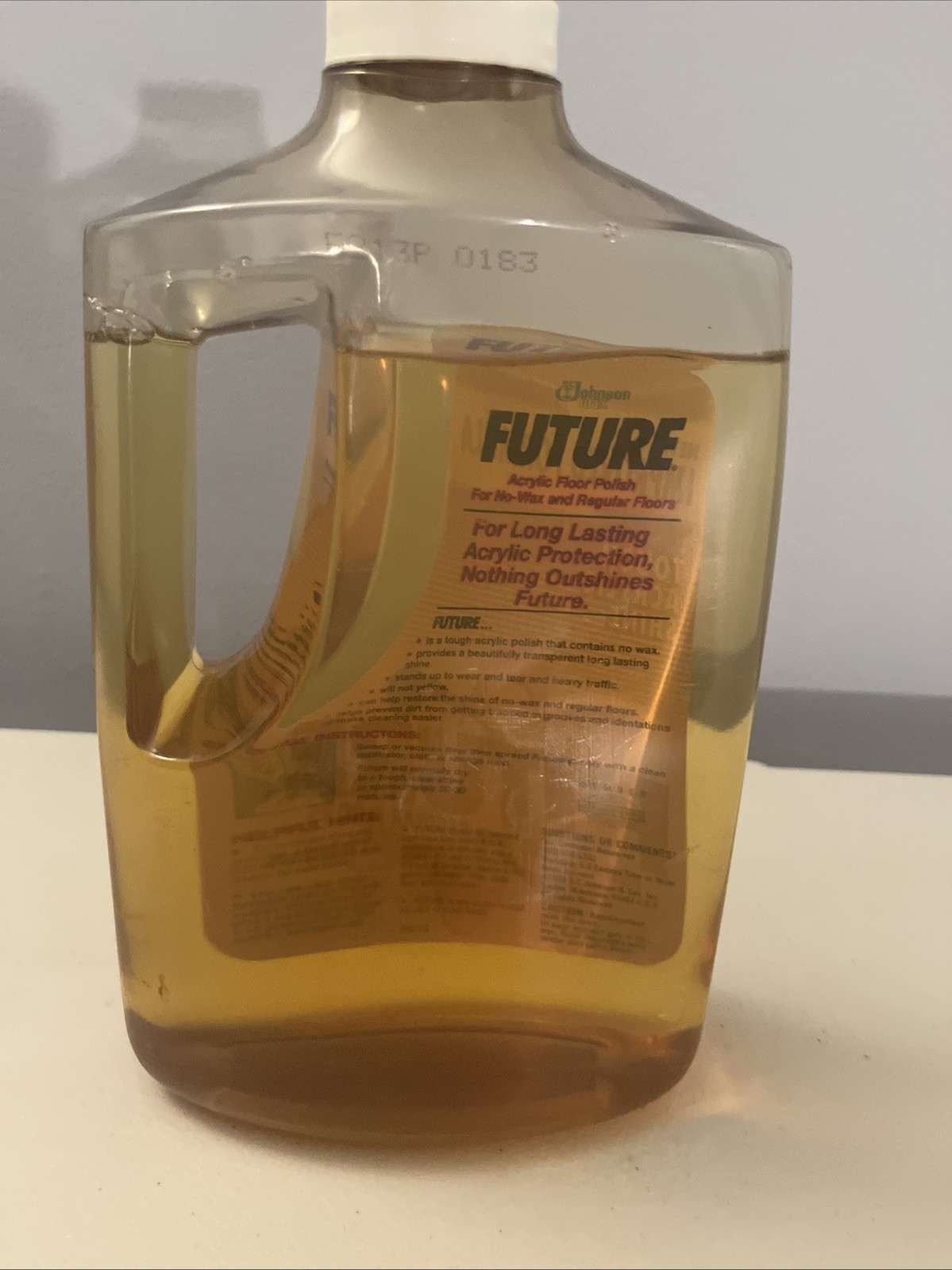 Vintage Future No Wax Floor Shine Johnson 90% Full Floor Cleaner