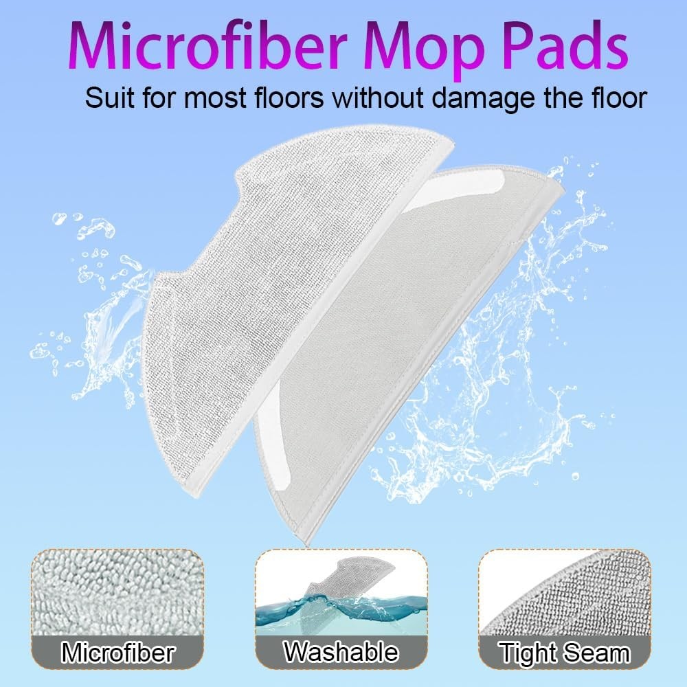 6 Pc Replacement Mop Pads Compatible with Eureka E20 Plus E10s Vacuum Cleaner