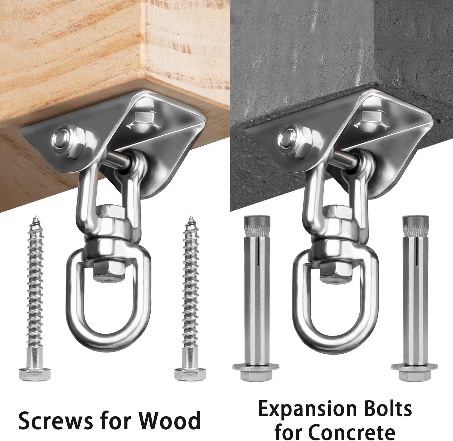 Heavy Duty Swing Hangers for Wooden Sets 2000 LB Capacity Hammock Hanger 360 Swi