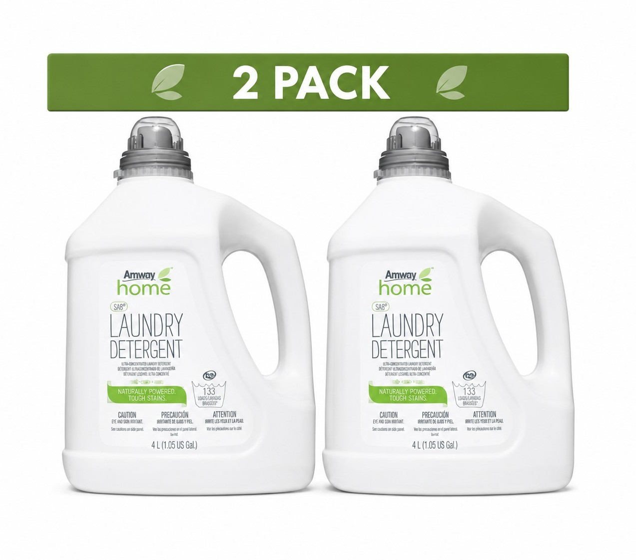 Amway Home SA8 Laundry Detergent Liquid, EPA Safer Choice, 4L, 2 Pack