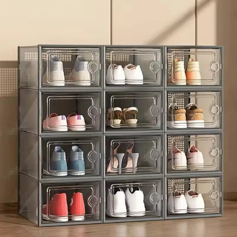 12 Pack Shoes Storage Boxes Closet Organizer NEW