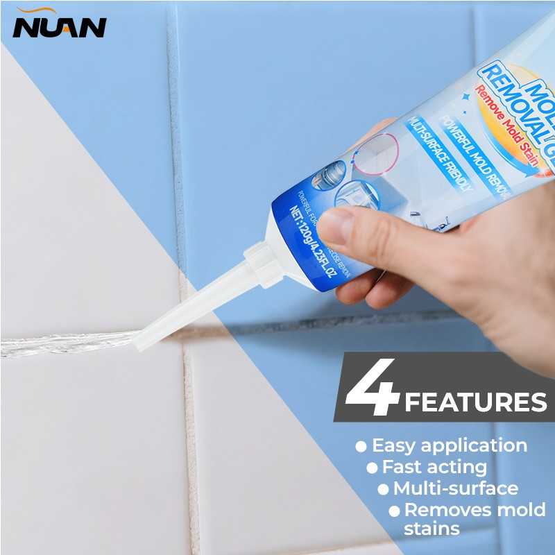 Mold Stain Remover Power Gel Cleaner for Front Loader Washing Machine Seal 4.2oz