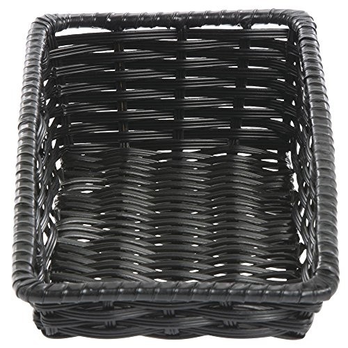 HUBERT® Black Storage Basket Tapered – 7 1/2″L x 14″D x 1 1/2″ to 4″H