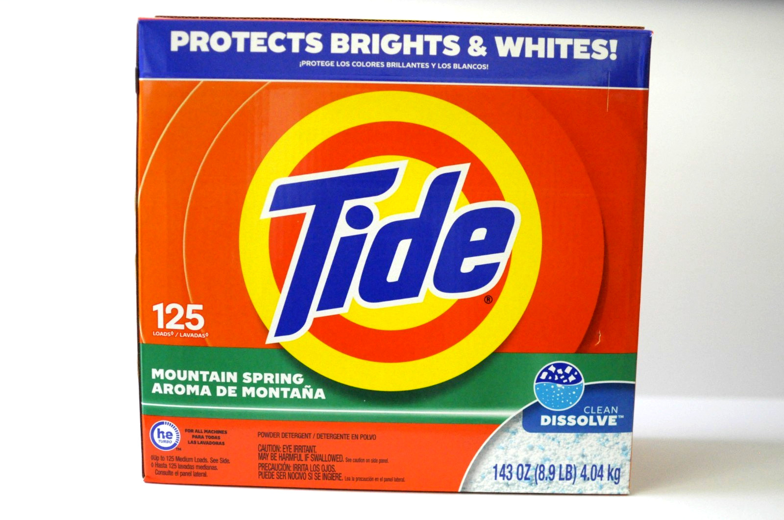 Tide Powder Laundry Detergent MOUNTAIN SPRING Scent 143 oz 125 Loads (Pack of 1)
