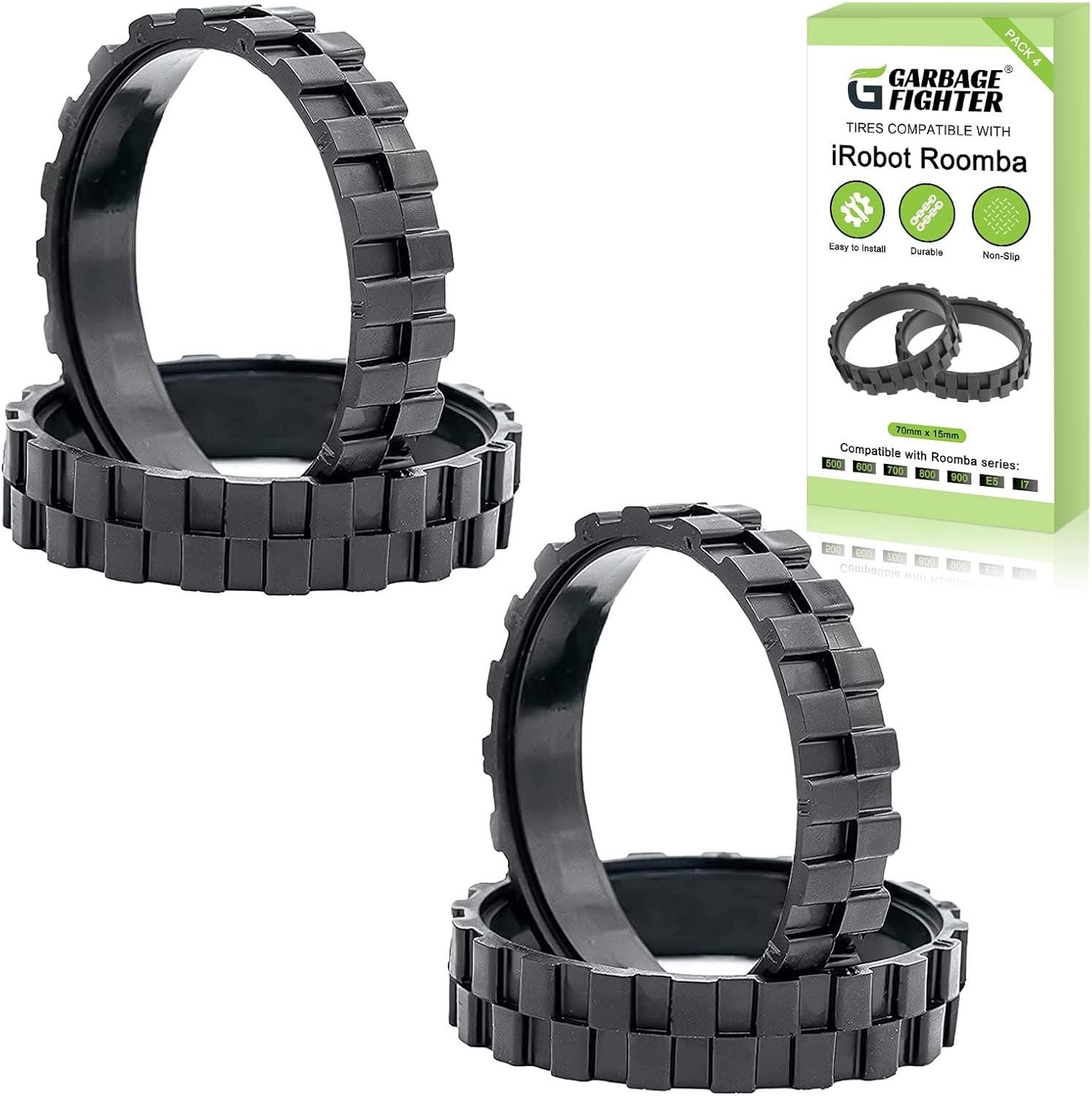 Tires for IROBOT ROOMBA Wheels Series 500 600 700 800 and 900 e5 e6 i7 Anti